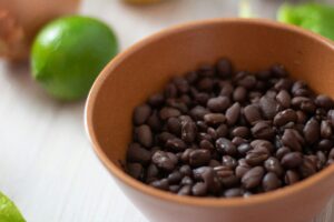 Black beans and lime