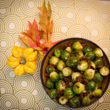 Smoked Tomato Brussels Sprouts - Vegan Action