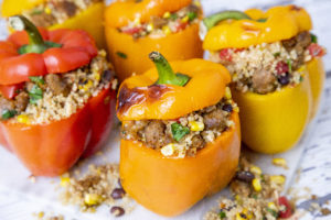 Beyond Sausage Stuffed Peppers - Vegan Action