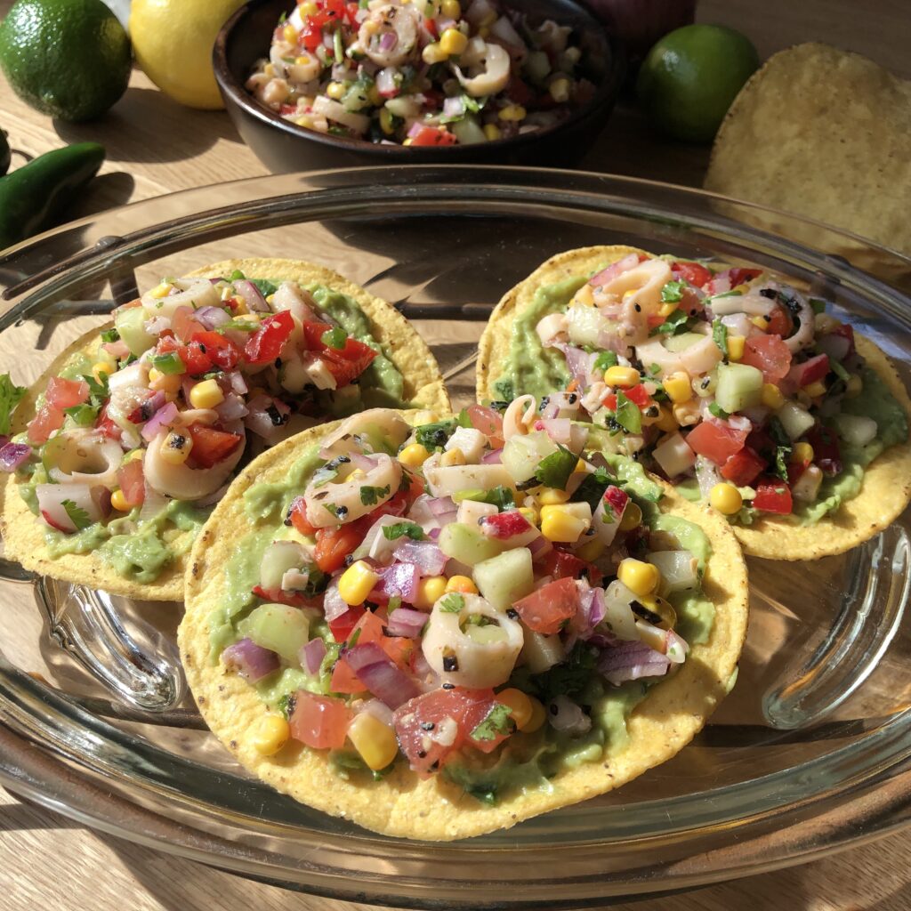 Hearts of Palm Ceviche Tostadas